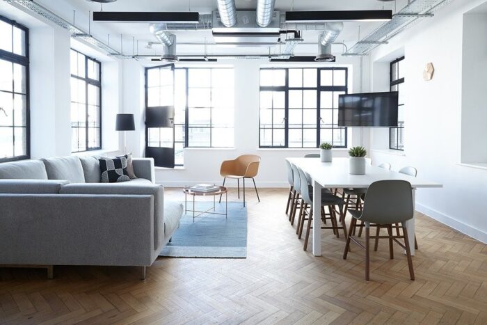 A living room with a soundproof ceiling to reduce noise